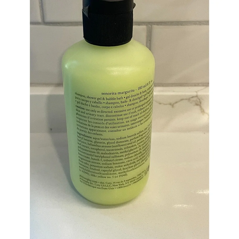 Philosophy Senorita Margarita Shampoo Shower Gel Bubble‎ Bath Soap 6 fl oz New